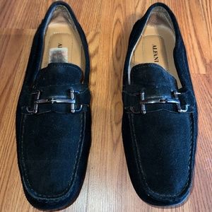Men Black Suede Loafers Size 11